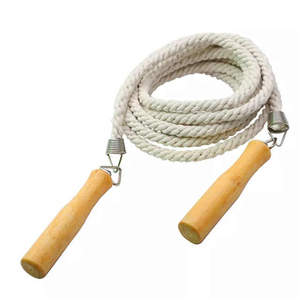 Corde à sauter en coton réglable et lestée pour femmes, adultes et enfants, pour l'exercice physique et le fitness - Product Image 6