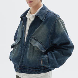 Chaqueta Vaquera de Mezclilla Azul Tradicional Estilo Vaquero Occidental para Hombre, Ropa de Trabajo Resistente, Abrigo de Mezclilla Índigo - Product Image 6