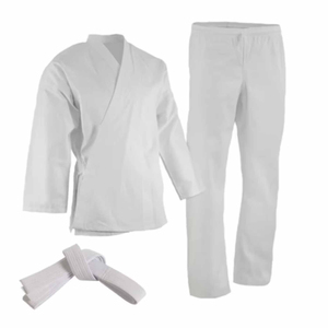 Traje de Karate JUJITSU SPORTS Amarillo para Hombre, Corte Regular, con Cinturón Blanco, 320g, 100% Algodón, Secado Rápido y Duradero - Product Image 3