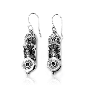 Pendientes Colgantes Tribales Oxidados de Plata de Ley 925 para Mujer Silver Mountain, Joyería Étnica Vintage Hecha a Mano, Regalo - Product Image 1