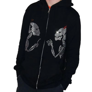 New Eco-Friendly Oversized Winter <b>Rhinestone</b> <b>Hoodie</b> for Unisex Heavy Weight High Quality Customized - Product Image 1