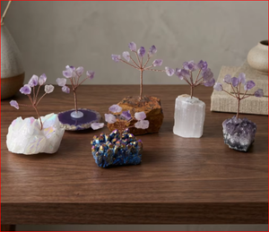 Gemstone wire tree Natural Crystal Tree Decor Purple Healing <b>Stone</b> Flower <b>Ornament</b> Handcrafted Feng Shui Decoration for Home - Product Image 5