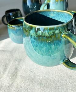 Taza de Té de Cerámica de Inspiración Vintage con Acabado Glaseado en Capas, Asa Resistente y Tecnología de Retención de Calor para un Ambiente Acogedor en la Mesa - Product Image 4