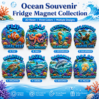 Individueller Ozean-Souvenir Kühlschrankmagnet 3D Harz Meerestier Kühlschrankmagnet Personalisiertes Touristengeschenk