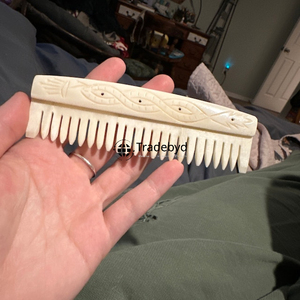 Peine de Hueso Hecho a Mano de Calidad Premium, Natural, Desenredante, para Estilizar la Barba, de Bolsillo, Ecológico, Herramienta de Aseo Tradebyd - Product Image 2