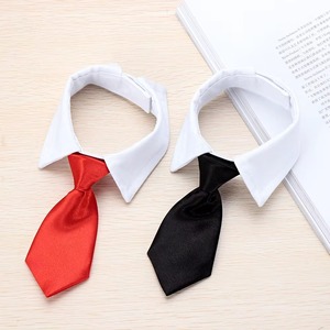 Corbata de Moño Formal Negra y Roja para Perros y Gatos, Accesorios para Mascotas, Traje Formal de Algodón para Perros Pequeños - Product Image 6