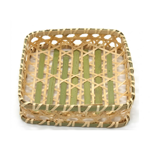 Plateau de service de luxe en rotin tressé avec base en bois pour vin et fromages – Pièce élégante pour le rangement et les réceptions - Product Image 2
