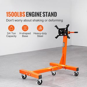 Supporto Girevole per Motore da 1500 Libbre (3/4 Tonnellate) con Testa Regolabile a 360 Gradi, in Ghisa, Pieghevole, Attrezzo per Riparazione Auto - Product Image 2