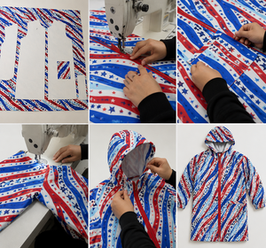 Unisex Swimming Parka High Quality Sublimation Design <b>Waterproof</b> Windproof <b>Long</b> Coat Fleece Lined Swim Team Training <b>Jacket</b> - Product Image 3