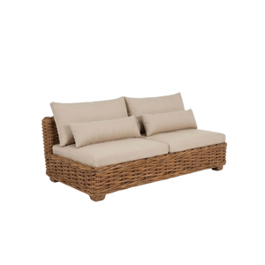 New Modern Minimalist Sacramento Sofa Set Artisanal Mahogany And Natural Polished Rattan Frame Luxury Comforts Home Patio Decors - Product Image 2