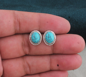 Boucles d'oreilles pendantes ovales en jade violet serties de bordure en argent sterling 925, style bohème western vintage de luxe du sud-ouest - Product Image 4