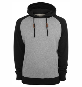 Sweat-shirt à capuche noir pour homme, manches raglan, couleur unie, en molleton bouclette, décontracté, avec poches, coupe classique, pour l'automne - Product Image 5