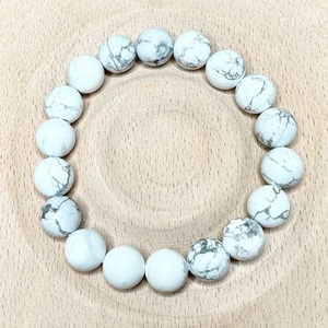 Bracelet en howlite blanche naturelle Chakralume pour la guérison, la réiki et l'énergie, bijoux certifiés GTC, cadeau unisexe, 8 mm - Product Image 6
