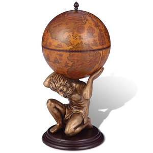 Porte-bouteilles Globe Bar Atlas Design 16,5"x16,5"x33,5" – Support élégant pour le rangement du vin - Product Image 1