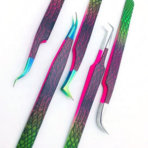 Pince à épiler professionnelle pour artiste en cils, en acier inoxydable, anti-magnétique, longueur 10 mm, pointe lisse, applicateur pour sourcils à prix compétitif - Product Image 4