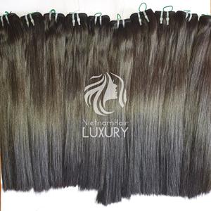 Perruque en cheveux humains 100% naturels, vierges, Remy vietnamiens, soyeux, lisses, ondulés, couleur personnalisée, avec frange, extensions de cheveux en mèches - Product Image 1