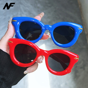 Gafas de sol redondas infladas para niños, gafas de sol de moda, gafas de sol de diseñador personalizadas, nuevas y lindas gafas de sol para bebés - Product Image 4