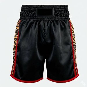 Wholesale Muay Thai Style Satin Breathable Lightweight Baggy Loose Fit Performance Training Shorts Custom Design Elastic Waist - Product Image 2
