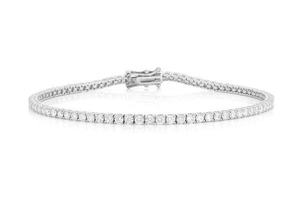 Women's Rose Gold Tennis Bracelet Round Brilliant Cut Diamond Channel Setting Classic Style Jewelry - Product Image 3