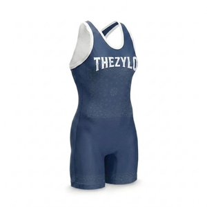 Vêtements de lutte pour femmes |   Vêtements de sport haute performance anti-humidité |   Surpiqûres plates pour les tournois de gym et de lutte - Product Image 1