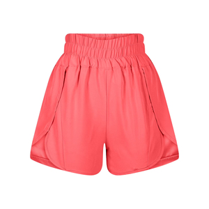 Sporty Activewear <b>Red</b> Professional Quality Custom Printed Gym Shorts Women Performance Running Elastic Waistband Workout - Product Image 3