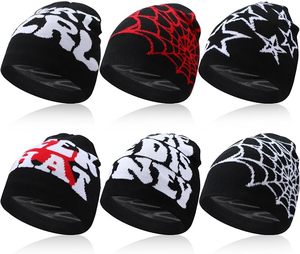 Gorro Unisex de Acrílico Estilo Y2K, Diseño Sólido con Estampado Flocado, Transpirable e Impermeable, Gorro de Esquí Tejido a Mano con Bordado de Pedrería, Casual - Product Image 1