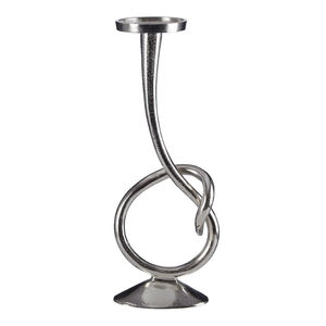 Candelabro de Metal con Diseño Moderno para el Hogar y Decoración Navideña, Acabado Plateado - Product Image 1