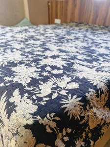 Floral Kantha <b>Quilt</b> <b>Indian</b> Bohemian Handmade Eco-Friendly Reversible Cotton Throw (Rajasthan 108x90 Inch) - Product Image 3