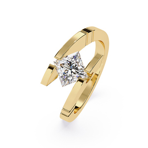 Best in Selling Customizable Handcrafted VVS Clarity 925 Sterling <b>Silver</b> <b>Solitaire</b> Diamond <b>Rings</b> from India at Bulk Price - Product Image 1