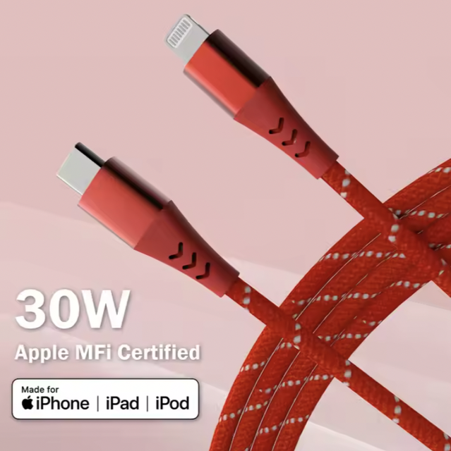 MFi Certified iPhone Type-C for Charging Cable Pure Copper Conductor Braided Nylon Metal Plug 2 Meters High Quality Stock