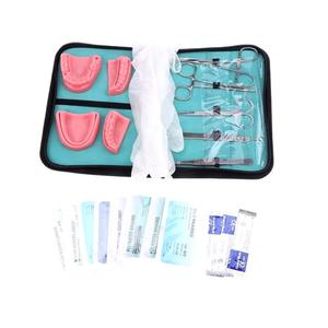 Dental Surgical Suture Training Kit with Silicone Practice Pad and Steel Instruments Manual Teaching Tool Set By <b>Blush</b> Surgical - Product Image 1