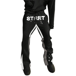 Pantalones casuales de pierna ancha con cintura elástica y cordón ajustable, de corte holgado, para hombre y mujer, al por mayor - Product Image 3