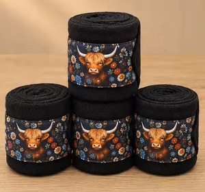 Ensembles de tapis de selle personnalisés pour chevaux, sublimés, à séchage rapide, respirants, couvertures de saut équestre, voiles anti-mouches, bandages de jambe, équipement de sport d'extérieur - Product Image 4