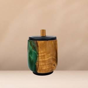 FAIZA CRAFT Brûleur à Bakhoor en Résine et Bois 100% Naturel, Fait Main, Durable, Écologique, Porte-Encens Moderne Mabkhara Islamique Aromatique - Product Image 2