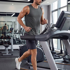 เสื้อกล้ามออกกำลังกายผู้ชายแบบแห้งเร็ว ระบายอากาศดี ขายส่ง รับผลิตแบบ OEM เสื้อกล้ามถักสำหรับฟิตเนส ยิม สีพื้น สไตล์สตรีทแฟชั่น - Product Image 6