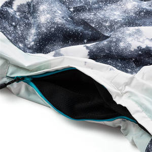 Veste de ski imperméable et respirante pour homme avec capuche, imprimé numérique motif montagne bleue, manteau de snowboard - Product Image 4