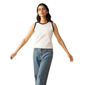 Débardeur de course décontracté pour femme, personnalisé OEM, gaufré, respirant, séchage rapide, écologique, en coton et élasthanne, vente en gros - Product Image 4