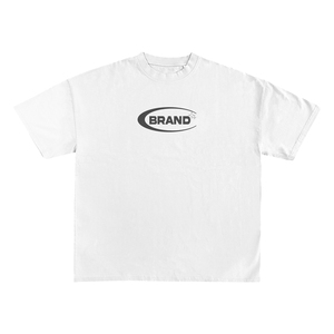 เสื้อยืดแขนสั้นสีขาวสำหรับผู้ชาย ยี่ห้อ YOUR BRAND คอกลม ทรงปกติ สวมใส่สบาย ผลิตจากผ้าเจอร์ซีย์คอตตอน พิมพ์ลายตัวอักษร ด้านหน้ามีโลโก้แบบสกรีน - Product Image 1