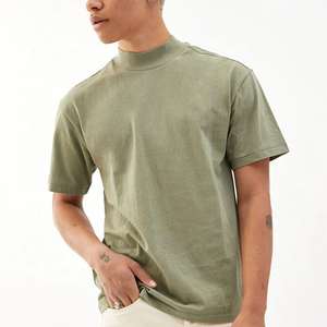 เสื้อยืดคอกลมแขนสั้นสีเขียวมะกอกสำหรับผู้ชาย ผ้าฝ้าย 100% สีพื้น สวมใส่สบาย สไตล์ฤดูร้อน ทรงปกติ - Product Image 6