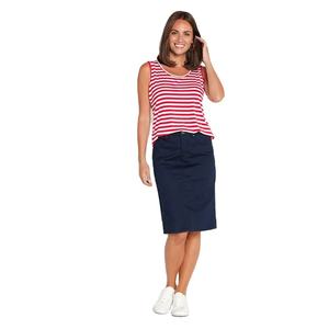 Camiseta sin mangas a rayas para mujer, mezcla de algodón, informal, de verano, ligera, transpirable, cómoda, a la moda - Product Image 4