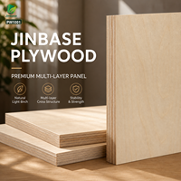 Panneau de contreplaqué décoratif en bois dur Jinbase, écologique, première qualité, 18 mm, placage de bouleau naturel, 1220x2440 mm, E0