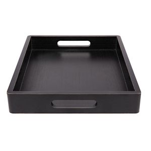 Classic Black Wooden Serving <b>Tray</b> - Product Image 2