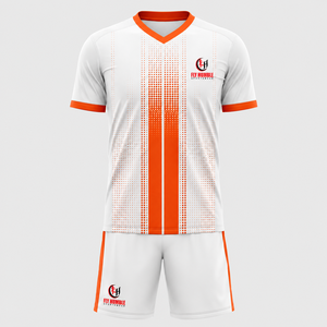Ensemble de maillot de football unisexe Fly Humble, col en V, manches courtes, polyester sublimé, respirant, vêtements de sport pour adultes, toutes saisons - Product Image 3