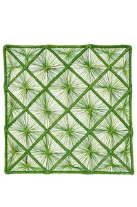 Artistic Triangle Weave Design <b>Placemat</b> Rattan <b>Square</b> Blue Teal Natural Style - Heat Resistant Dining Mat Bohemian Home Kitchen - Product Image 6