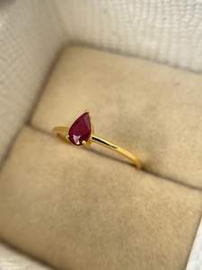 Anillo Excepcional de Rubí Rojo Natural, Rubí de Mozambique, Plata de Ley 925, Chapado en Oro de 14K, para Compromiso o Propuesta de Matrimonio - Product Image 5