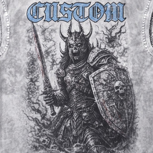 Camiseta sin mangas Glory Custom con estampado gráfico de diamantes de imitación, 100% algodón jersey, tela suave, estilo vintage, para uso unisex. - Product Image 3