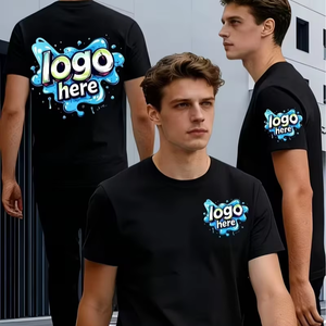 New Arrival High Quality 100% Polyester Jersey Knitted Eco-Friendly Breathable Quick Dry O-Neck Regular Fit Short Sleeve Men's - Product Image 1