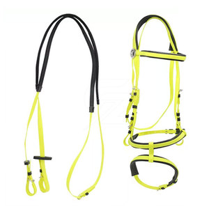 Bridons pour chevaux en cuir de qualité professionnelle - Matériel durable, sangles réglables, couleur/taille personnalisable, impression personnalisée - Product Image 6