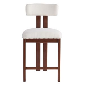 26.5 Inch Stylish <b>Round</b> Bar <b>Stools</b> with Comfortable Upholstered Seat and Black Metal Frame for Kitchen and Dining - Product Image 4