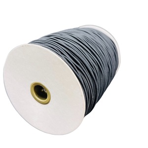 Black Braided Nylon Drawcord Elastic Cord for <b>Bags</b> Simple Coated Round Cords - Product Image 5